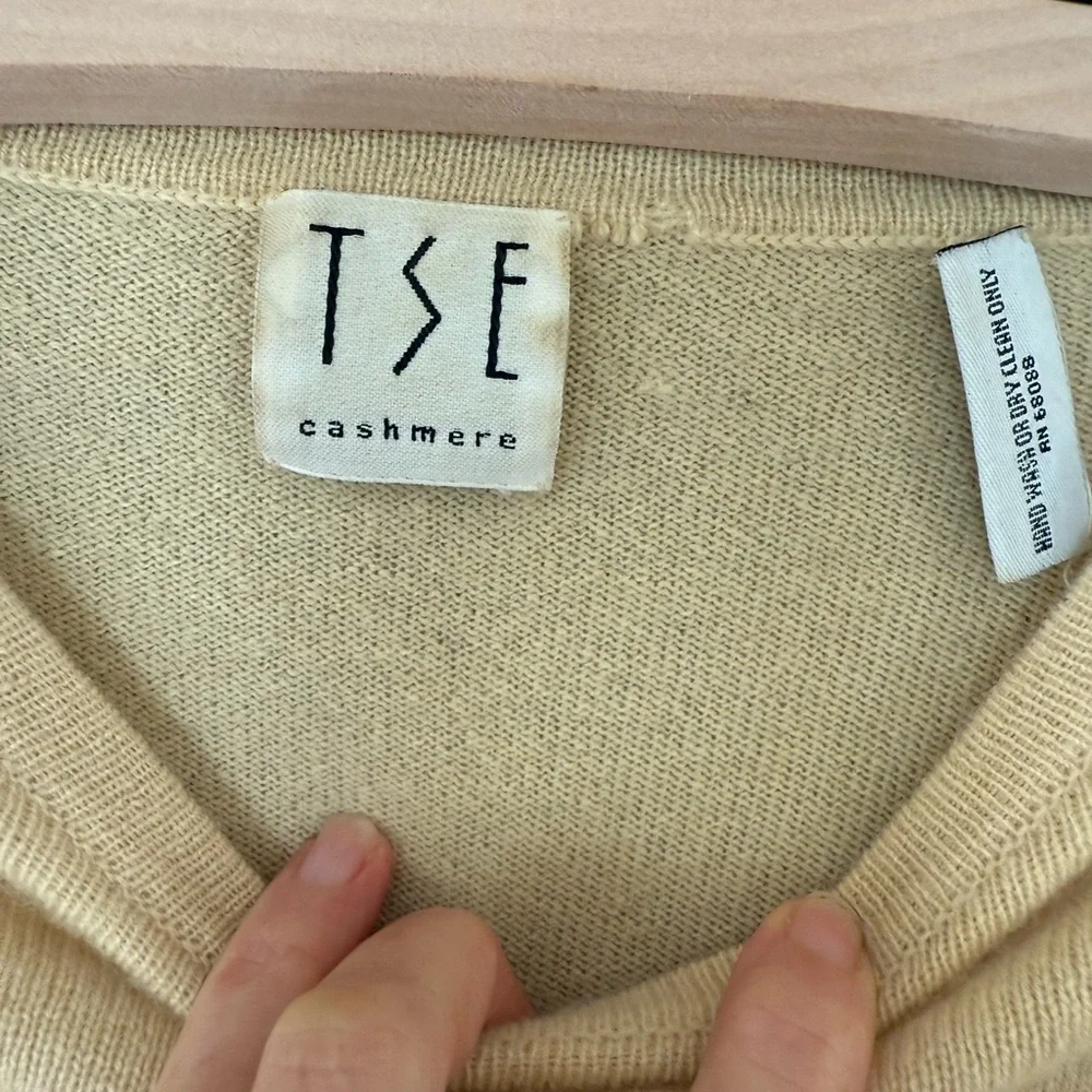 TSE Cashmere Cream Sweater size S - Picture 3 of 5